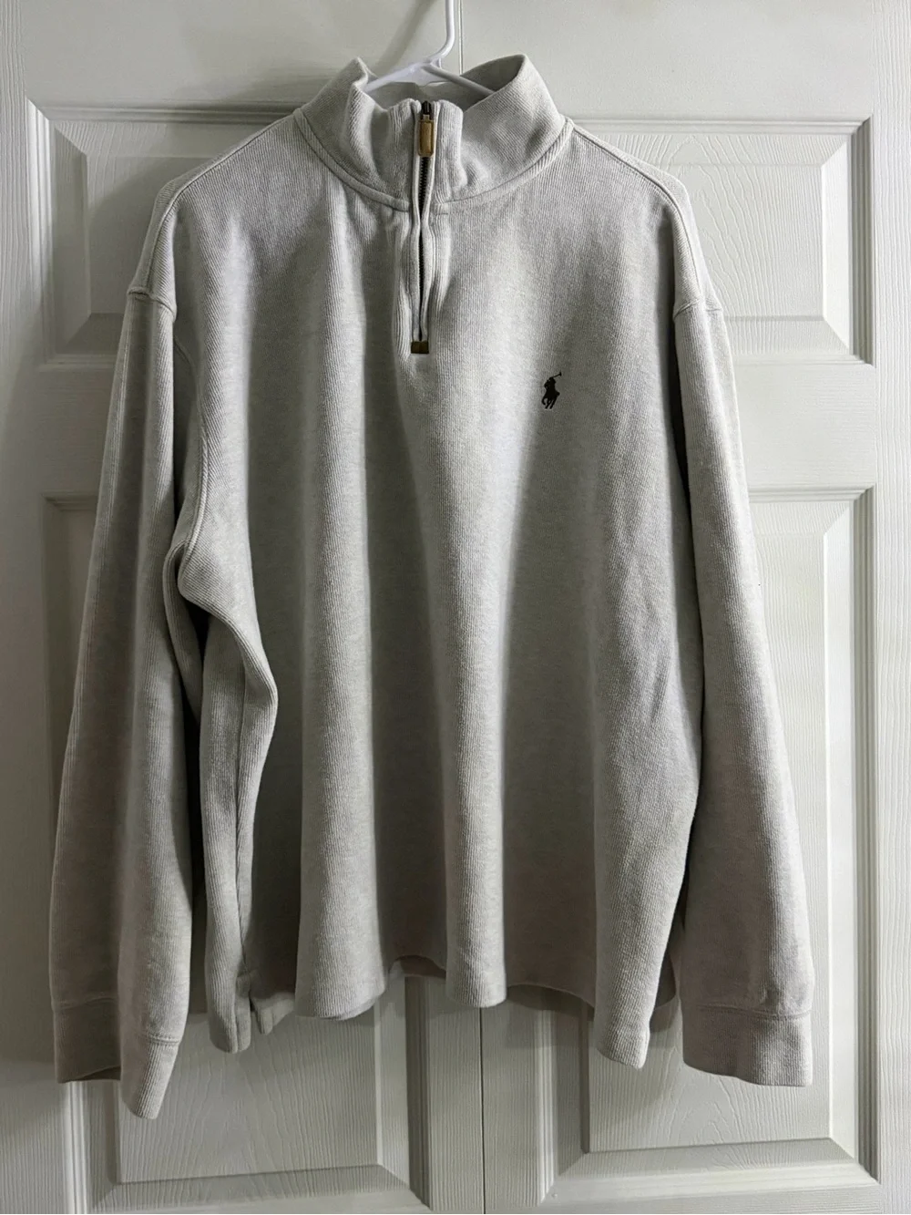 Polo by Ralph Lauren Men's Light Gray Half-Zip Sweatshirt